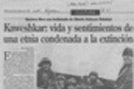 Kaweshkar, vida y sentimientos de una etnia condenada a la extinción  [artículo] Richard Vera.