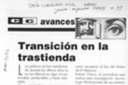 Transición en la trastienda  [artículo].