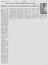 Otano examina democratización chilena