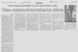 Otano examina democratización chilena