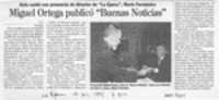 Miguel Ortega publicó "Buenas noticias"  [artículo] L. N.