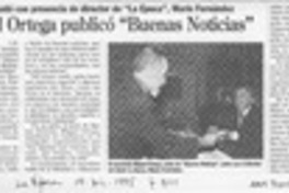 Miguel Ortega publicó "Buenas noticias"  [artículo] L. N.