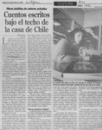 Cuentos escritos bajo techo de la casa de Chile  [artículo] Ximena Poo.