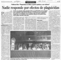 Nadie responde por efectos de plaguicidas