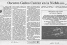 Oscuros gallos cantas en la niebla  [artículo] Edmundo Herrera.