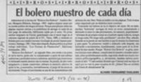 El bolero nuestro de cada día  [artículo] Alvaro Fernández Pagliano.
