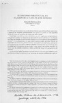 El discurso paratextual en El jardín de al lado, de José Donoso