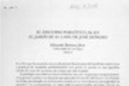 El discurso paratextual en El jardín de al lado, de José Donoso