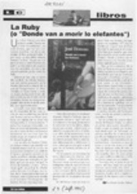 La Ruby (o donde van a morir los elefantes)  [artículo] Alberto Stocker Salinas.
