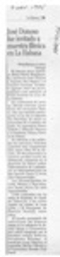 José Donoso fue invitado a la muestra fílmica en La Habana  [artículo].