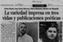 La variedad impresa en tres vidas y publicaciones poéticas  [artículo] Loreto Novoa.