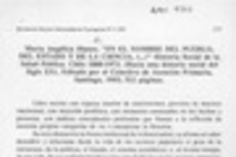 En el nombre del pueblo, del estado y de la ciencia  [artículo] Arnoldo Pacheco Silva.