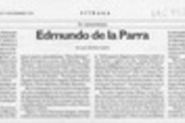 Edmundo de la Parra  [artículo] Luis Sánchez Latorre.