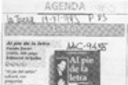 Al pie de la letra  [artículo] Lina Meruane.