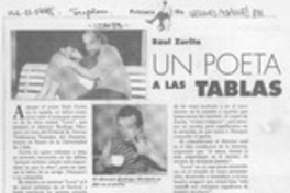 Un poeta a las tablas  [artículo] Mireya Seguel.