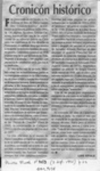 Cronicón histórico  [artículo] Luis Vitale.