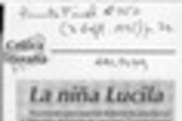 La niña Lucila  [artículo] Antonio J. Salgado.