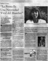 "La fiesta es una necesidad vital del hombre"