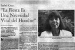 "La fiesta es una necesidad vital del hombre"