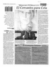 El Cervantes para Cela  [artículo] Xosé Manuel Pereiro.