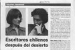 Escritores chilenos después del desierto  [artículo] Nerio Tello.