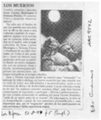 Los muertos  [artículo] Eduardo Guerrero.