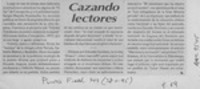 Cazando lectores  [artículo] S.