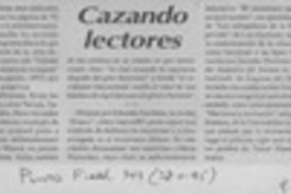 Cazando lectores  [artículo] S.