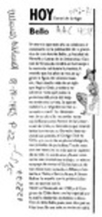 Bello  [artículo] Daniel de la Vega.