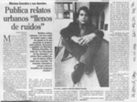 Publica relatos urbanos "llenos de ruidos"  [artículo] Loreto Novoa.