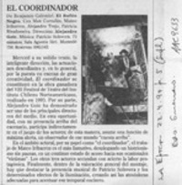 El coordinador  [artículo] Eduardo Guerrero.