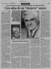 Cien años de un "abejorro" mayor  [artículo] Ximena Poo [y] Alejandra Rivera.