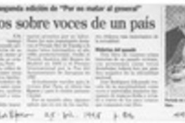 Cuentos sobre voces de un país  [artículo] E. N.