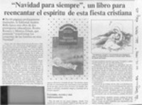 "Navidad para siempre", un libro para reencantar el espíritu de esta fiesta cristiana