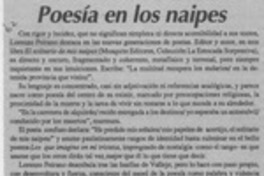 Poesía en los naipes  [artículo] Antonio J. Salgado.