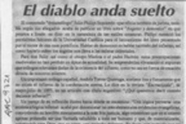 El diablo anda suelto  [artículo] Seráfico.