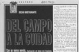 Del campo a la ciudad  [artículo] Carolina Díaz.