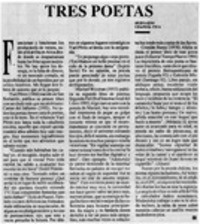 Tres poetas