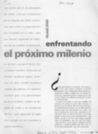 Enfrentando en próximo milenio  [artículo] María Angélica de Luigi.