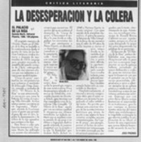 La desesperación y la cólera  [artículo] José Promis.