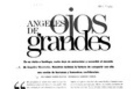 Angeles de ojos grandes  [artículo] Ximena Torres Cautivo.