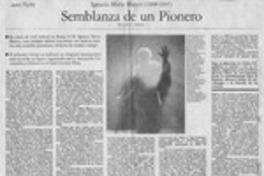 Semblanza de un pionero  [artículo] José A. Infante.