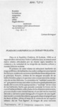 Plaza de la República, la ciudad vigilada  [artículo] David Miralles.