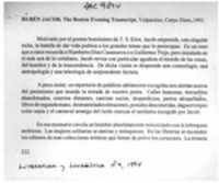 The Boston Evening Transcript  [artículo] Jaime Blume S.