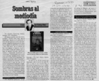 Sombras al mediodía  [artículo] Rodrigo Pinto.