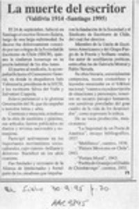 La Muerte del escritor