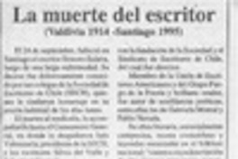 La Muerte del escritor
