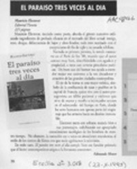 El paraíso tres veces al día  [artículo] Edmundo Moure.