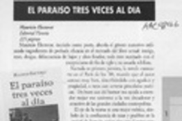 El paraíso tres veces al día  [artículo] Edmundo Moure.