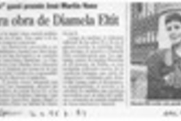 Galardón para obra de Diamela Eltit  [artículo].